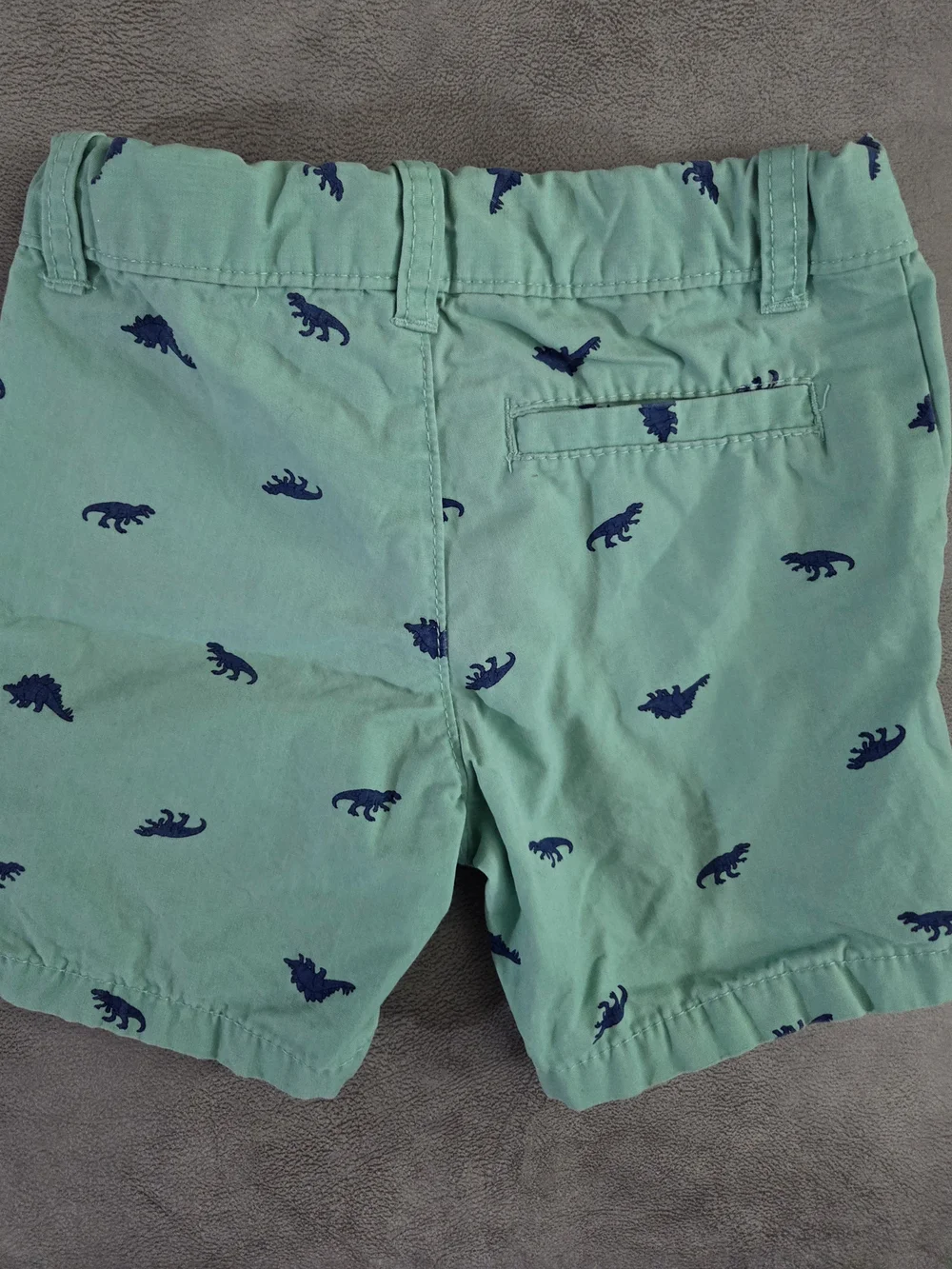 CARTER'S Boys Green Shorts with Blue Dinosaur Print Size 2T